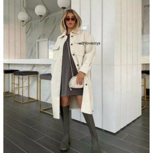 NWT ZARA CORDUROY OVERSHIRT SMALL